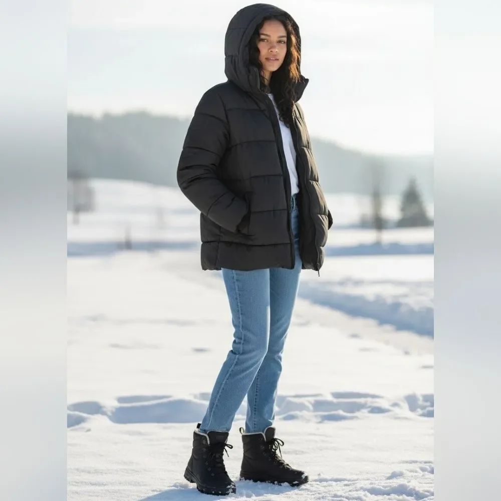 Divided Black Puffer Jacket - Picture 3 of 10